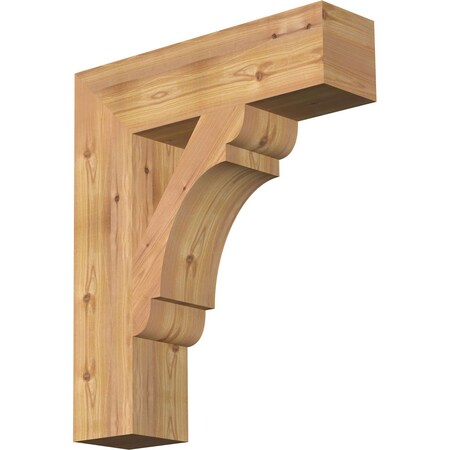 Ekena Millwork Olympic Block Smooth Bracket, Western Red Cedar, 5 1/2"W x 22"D x 26"H BKT06X22X26OLY05SWR